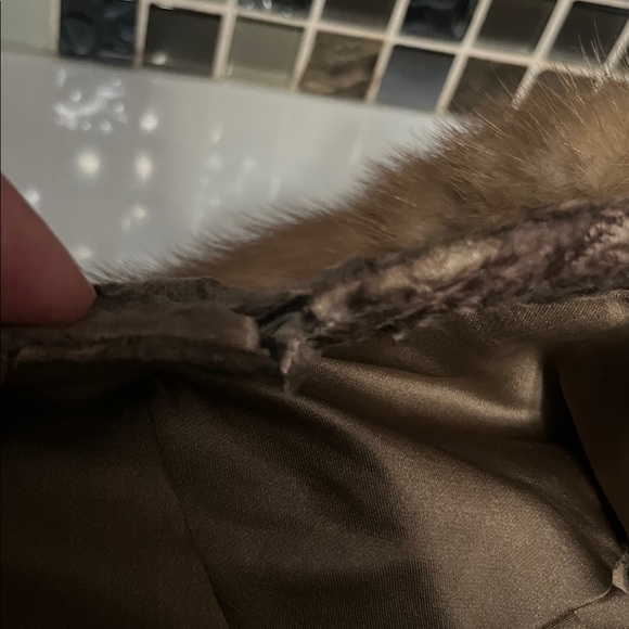 Vintage Brown Persian Lamb Jacket With Mink Collar Cuffs - Picture 15 of 16